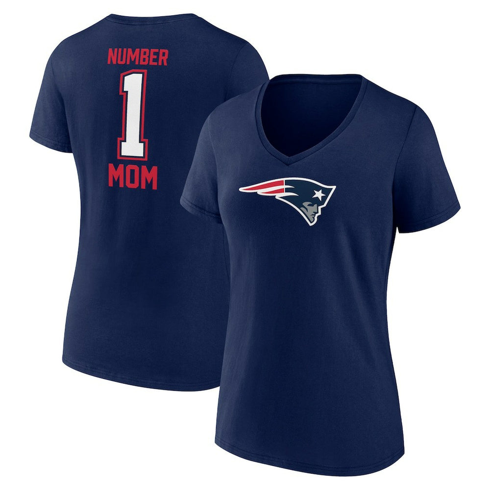 New England Patriots Women's Mother's Day V-Neck T-Shirt Navy - Fanatics