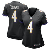 Zay Flowers Baltimore Ravens Women's Alternate Game Jersey Black - Nike