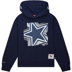 Dallas Cowboys Women's Gridiron Classics Big Face 7.0 Pullover Hoodie Navy - Mitchell & Ness