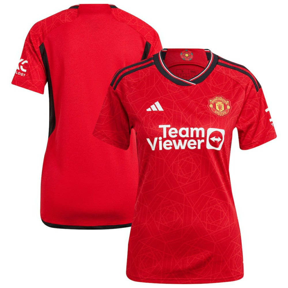 Adidas Manchester United Women's 2023/24 Home Replica Jerseys - Red