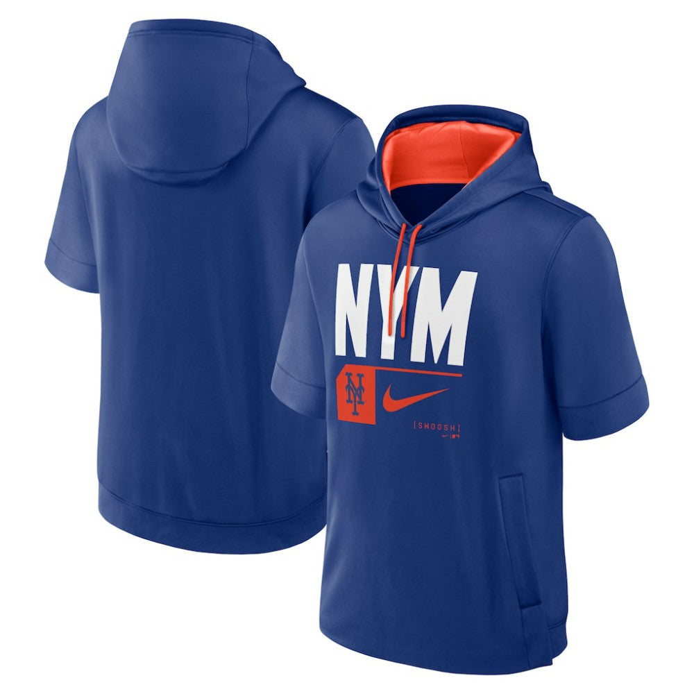 New York Mets Nike Tri Code Lockup Short Sleeve Pullover Hoodie for sale