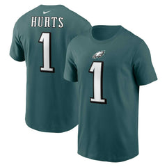 Jalen Hurts Philadelphia Eagles Player Name & Number T-Shirt Midnight Green - Nike