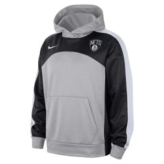 Nike - Brooklyn Nets Authentic Starting Five Force Performance Pullover Hoodie - Silver/Black