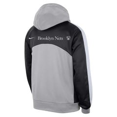 Nike - Brooklyn Nets Authentic Starting Five Force Performance Pullover Hoodie - Silver/Black