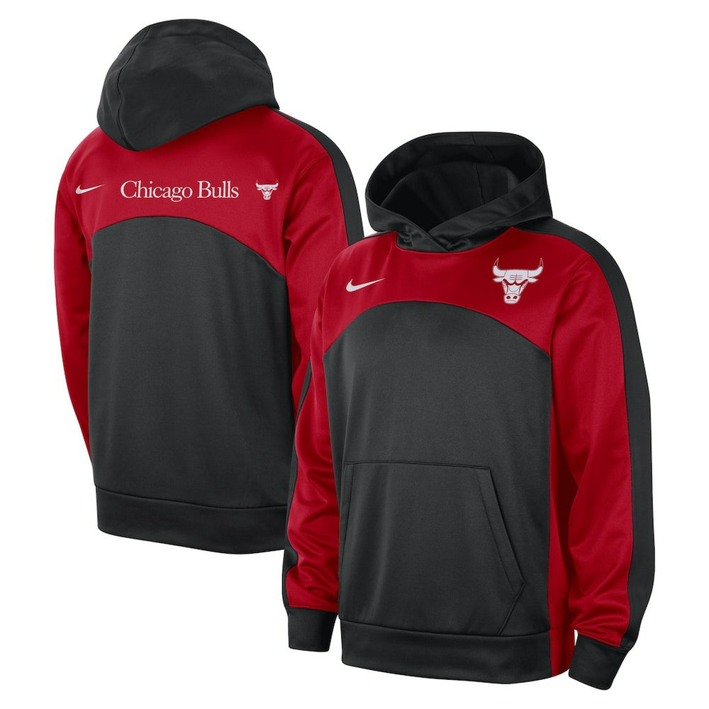Nike - Chicago Bulls Authentic Starting Five Force Performance Pullover Hoodie - Black/Red
