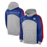 Nike - Philadelphia 76ers Authentic Starting Five Force Performance Pullover Hoodie - Gray/Royal