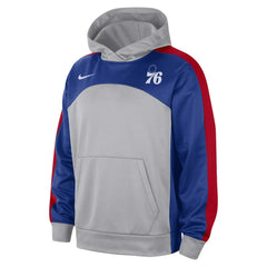 Nike - Philadelphia 76ers Authentic Starting Five Force Performance Pullover Hoodie - Gray/Royal