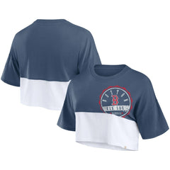 Boston Red Sox Fanatics Women's Color Split Boxy Cropped T-Shirt Near Me