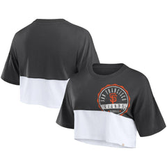 San Francisco Giants Fanatics Women's Color Split Boxy Cropped T-Shirt discount