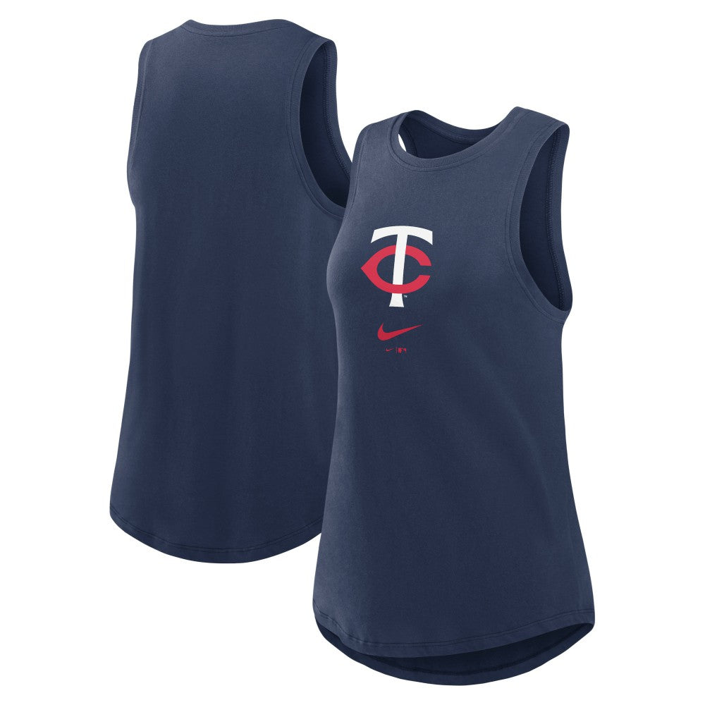 Minnesota Twins Nike Women's Legacy Icon High Neck Dri-FIT Tank Top discount