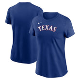 Texas Rangers Nike Women's Wordmark T-Shirt Clearance