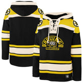 Boston Bruins '47 100th Anniversary Superior Lacer Pullover Hoodie Black