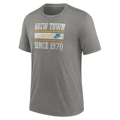 Milwaukee Brewers Nike Cooperstown Collection Local Stack Tri-Blend T-Shirt Sale