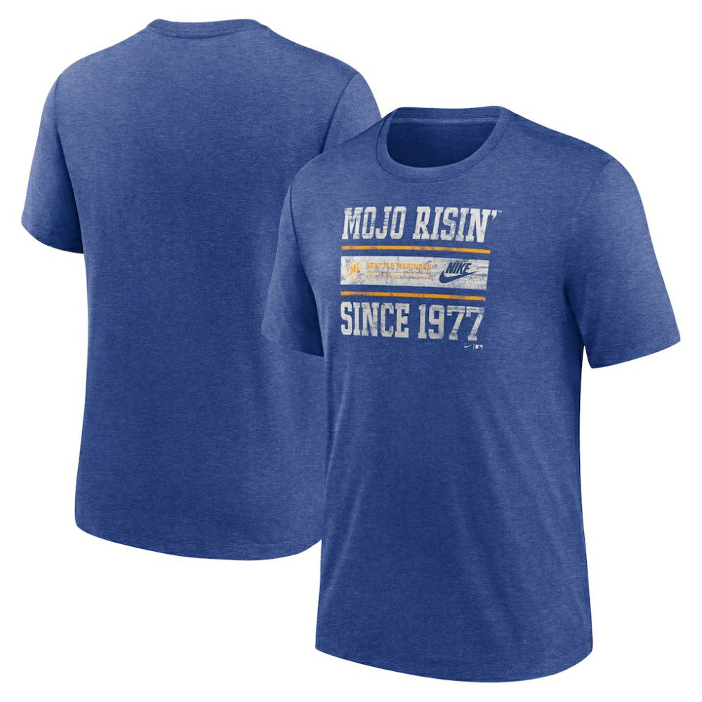 Seattle Mariners Nike Cooperstown Collection Local Stack Tri-Blend T-Shirt discount