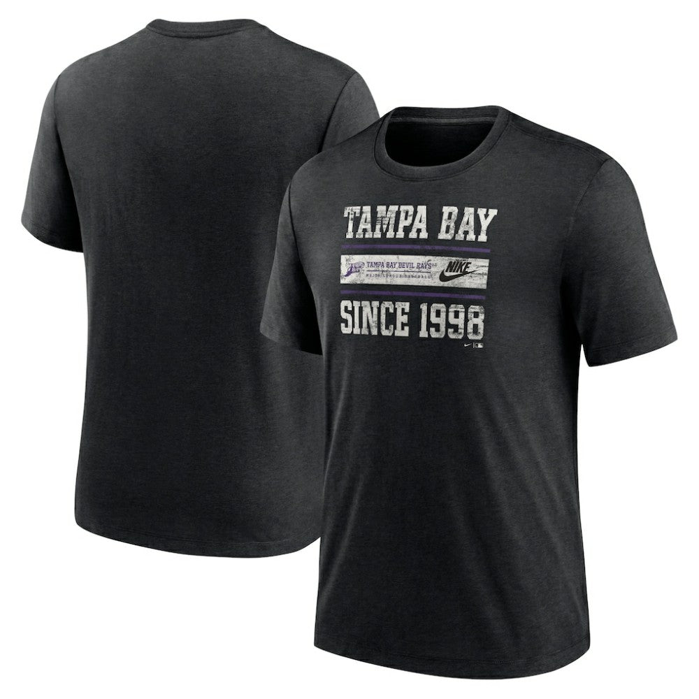 Tampa Bay Rays Nike Cooperstown Collection Local Stack Tri-Blend T-Shirt Sale