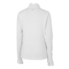 Philadelphia Eagles Cutter & Buck Women's Gridiron Classics Logo DryTec Traverse Stretch Quarter-Zip Pullover Top White - NFL
