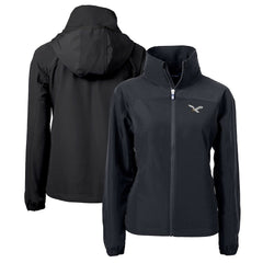 Philadelphia Eagles Cutter & Buck Women's Gridiron Classics Logo Charter Eco Recycled Full-Zip Jacket Black - NFL