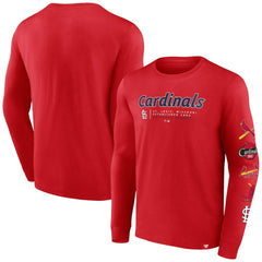St. Louis Cardinals Fanatics Strike the Goal Long Sleeve T-Shirt On Sale