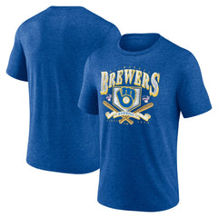 Milwaukee Brewers Fanatics Home Team Tri-Blend T-Shirt On Sale
