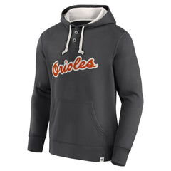 Fanatics Baltimore Orioles Black Plan for Adversity Henley Fleece Pullover Hoodie Clearance