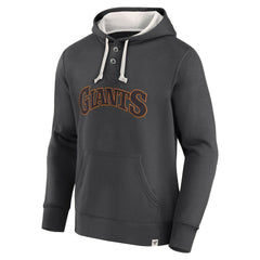 Fanatics San Francisco Giants Black Plan for Adversity Henley Fleece Pullover Hoodie On Sale