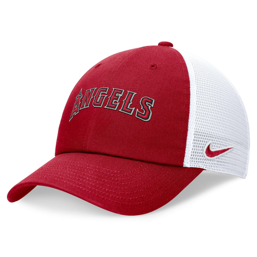 Los Angeles Angels Nike Wordmark Adjustable Trucker Hat Sale