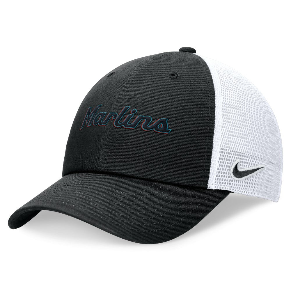 Miami Marlins Nike Wordmark Adjustable Trucker Hat Sale