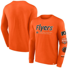 Philadelphia Flyers - Fanatics Strike the Goal Long Sleeve T-Shirt Orange