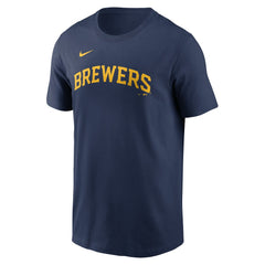 Christian Yelich Milwaukee Brewers Nike Fuse Name & Number T-Shirt Near Me