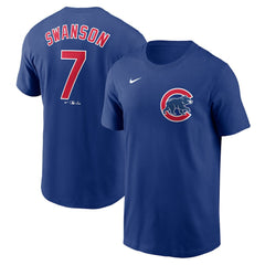 Dansby Swanson Chicago Cubs Nike Fuse Name & Number T-Shirt Clearance
