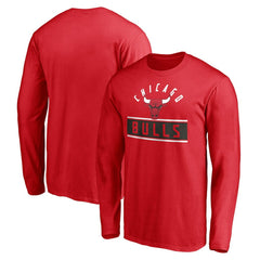 NBA - Chicago Bulls Team Arch Knockout Long Sleeve T-Shirt - Red