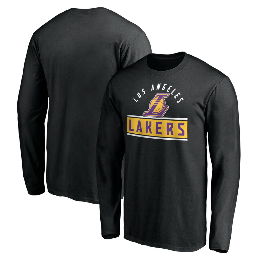 NBA - Los Angeles Lakers Team Arch Knockout Long Sleeve T-Shirt - Black