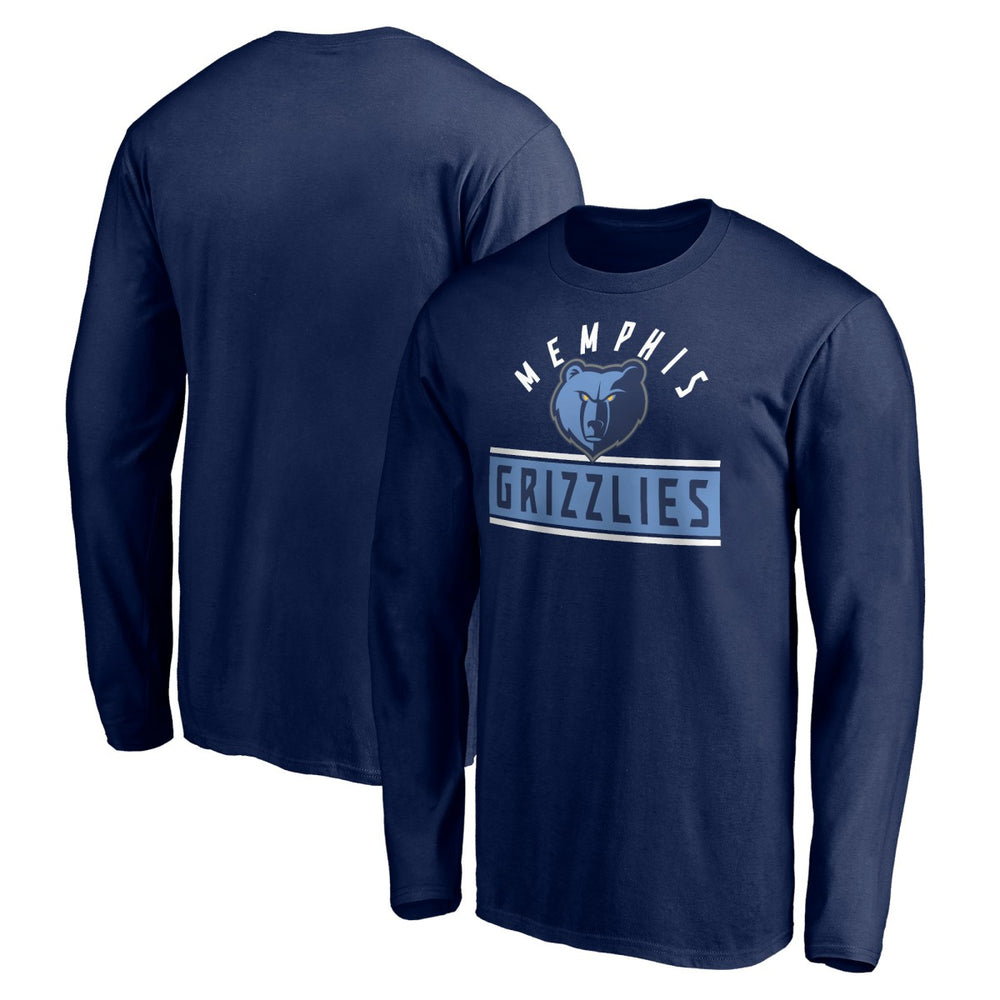 NBA - Memphis Grizzlies Team Arch Knockout Long Sleeve T-Shirt - Navy