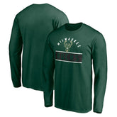 NBA - Milwaukee Bucks Team Arch Knockout Long Sleeve T-Shirt - Hunter Green
