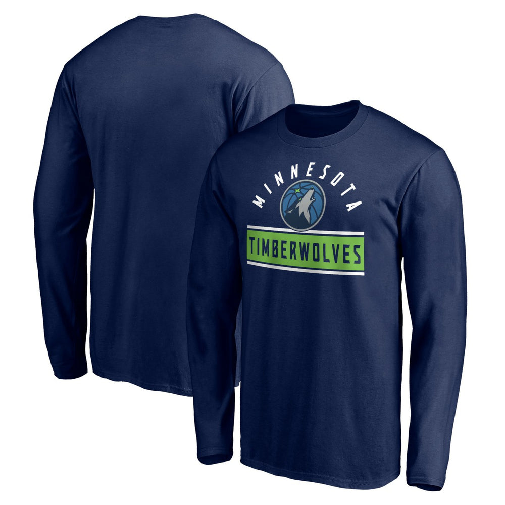 NBA - Minnesota Timberwolves Team Arch Knockout Long Sleeve T-Shirt - Navy