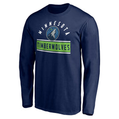 NBA - Minnesota Timberwolves Team Arch Knockout Long Sleeve T-Shirt - Navy