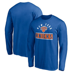 NBA - New York Knicks Team Arch Knockout Long Sleeve T-Shirt - Blue