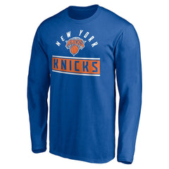 NBA - New York Knicks Team Arch Knockout Long Sleeve T-Shirt - Blue