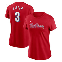 Bryce Harper Philadelphia Phillies Nike Women's Cooperstown Collection Fuse Name & Number T-Shirt discount