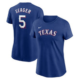 Corey Seager Texas Rangers Nike Women's Cooperstown Collection Fuse Name & Number T-Shirt discount