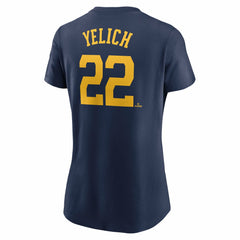Christian Yelich Milwaukee Brewers Nike Women's Cooperstown Collection Fuse Name & Number T-Shirt Clearance