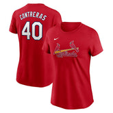Willson Contreras St. Louis Cardinals Nike Women's Cooperstown Collection Fuse Name & Number T-Shirt Lifestyle