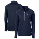 Kansas City Royals Cutter & Buck Women's City Connect Adapt Eco Knit Stretch Recycled Half-Zip Pullover Top for sale