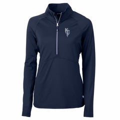 Kansas City Royals Cutter & Buck Women's City Connect Adapt Eco Knit Stretch Recycled Half-Zip Pullover Top for sale