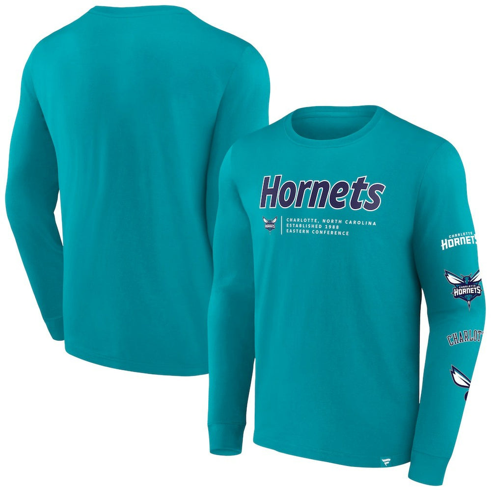 Fanatics - Charlotte Hornets Baseline Long Sleeve T-Shirt - Teal