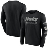 Fanatics - Brooklyn Nets Baseline Long Sleeve T-Shirt - Black