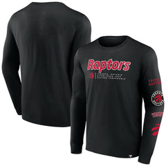 Fanatics - Toronto Raptors Baseline Long Sleeve T-Shirt - Black