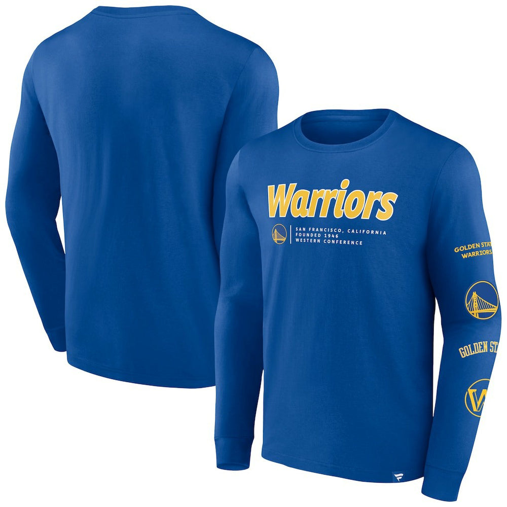 Fanatics - Golden State Warriors Baseline Long Sleeve T-Shirt - Royal