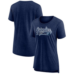 Fanatics - Memphis Grizzlies Women's League Leader Tri-Blend T-Shirt - Heather Navy