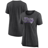 Fanatics - Sacramento Kings Women's League Leader Tri-Blend T-Shirt - Heather Charcoal